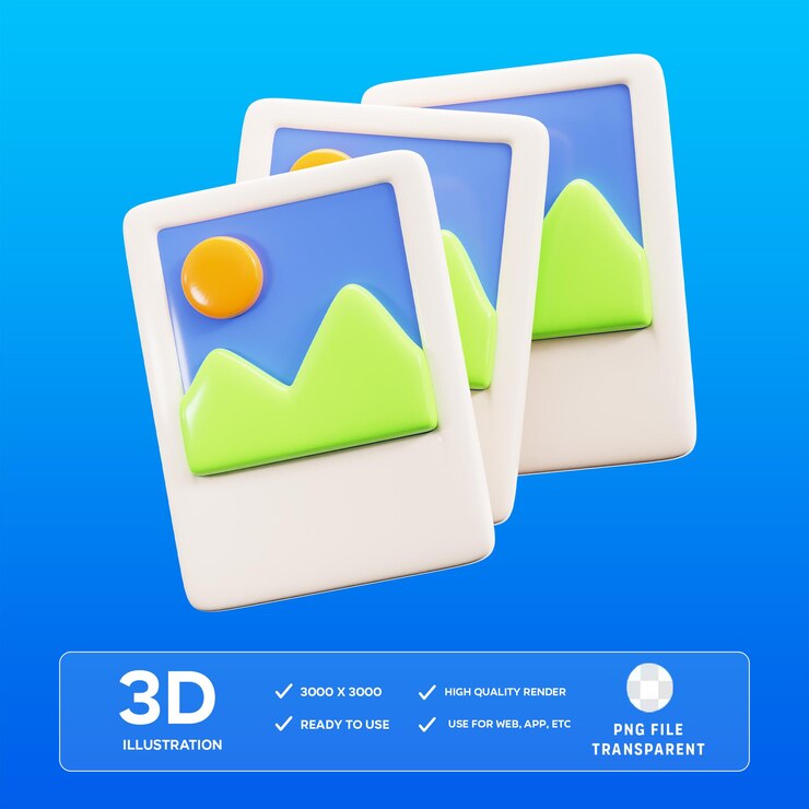 Ilustración 3D de la foto en PSD