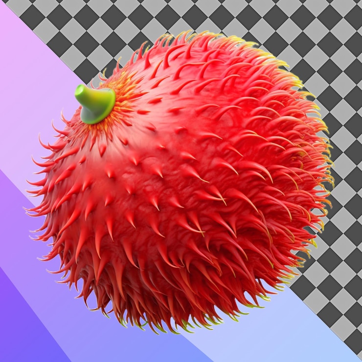 PSD ilustración 3d de la fruta picante roja