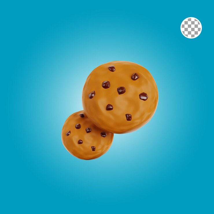 PSD ilustración 3d de galletas