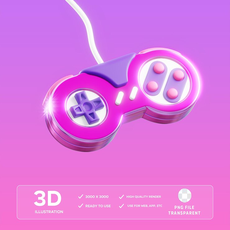 Ilustración 3D para el gamepad PSD