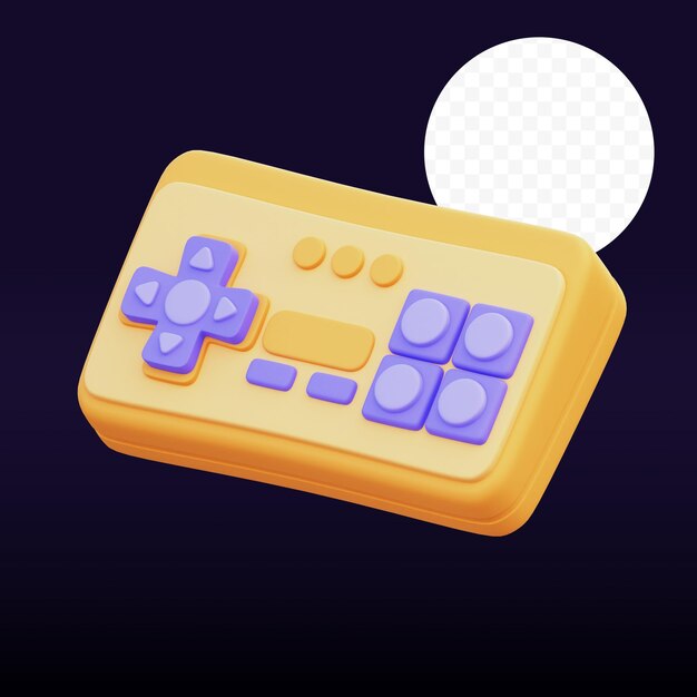 PSD ilustración 3d de gamepad