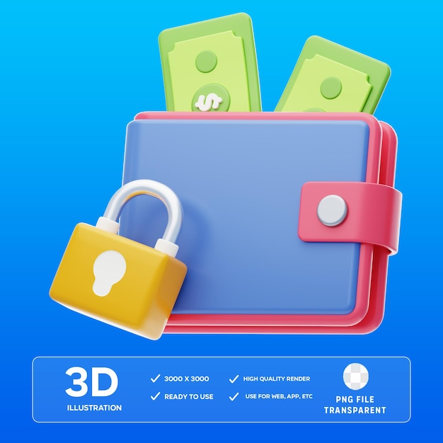 Ilustración 3D de los gastos de PSD