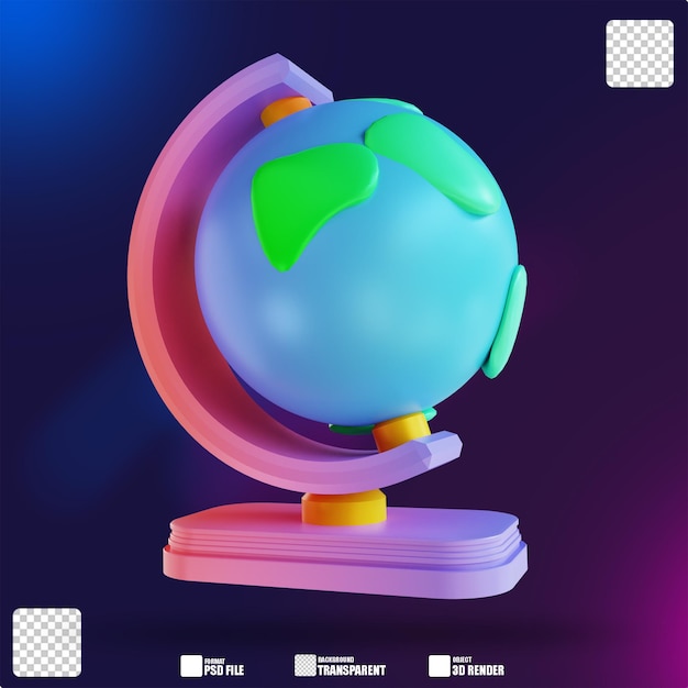 Ilustración 3D globo colorido 4