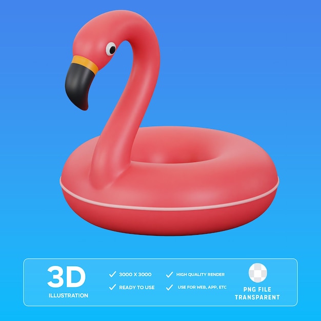 Ilustración en 3D del globo Flamingo