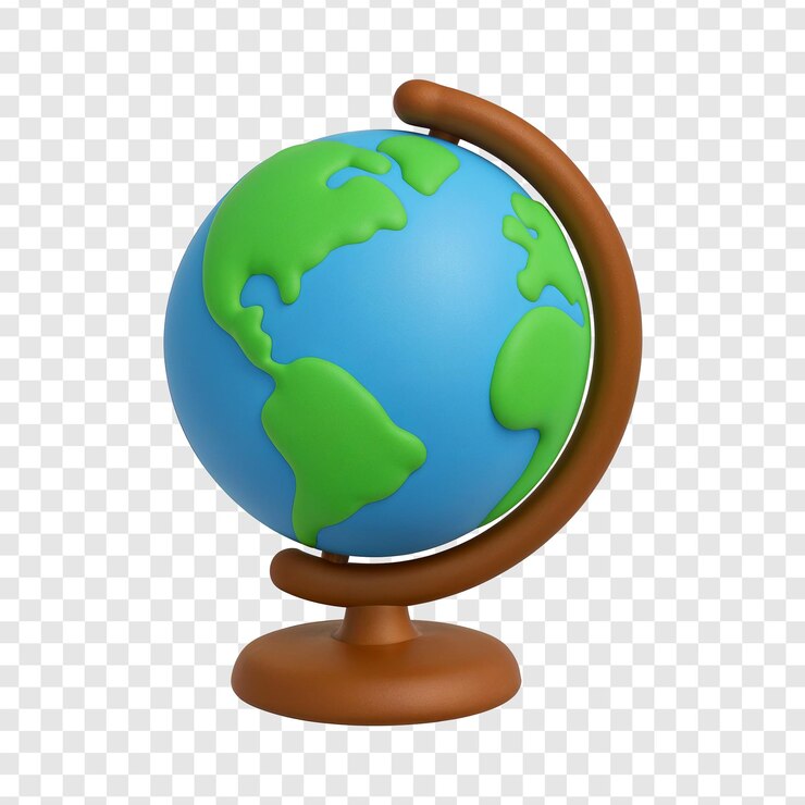 PSD ilustración 3d del globo terrestre