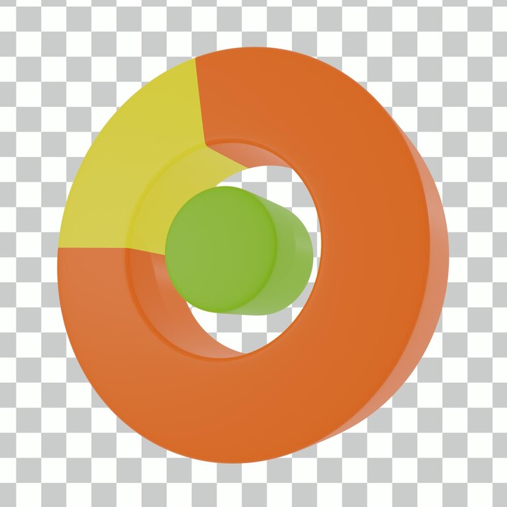 PSD ilustración 3d de gráfico circular
