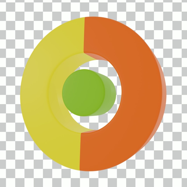 PSD ilustración 3d de gráfico circular