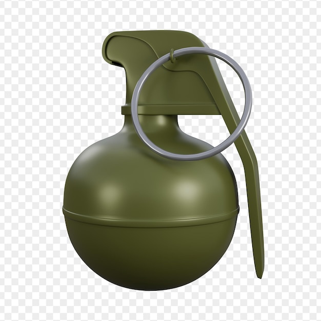 Ilustración en 3D de la granada verde