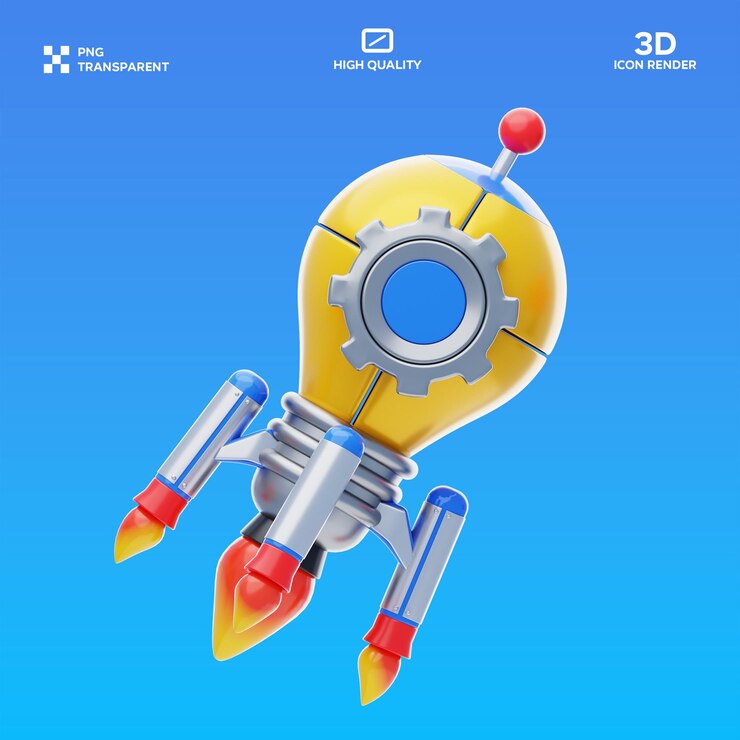 PSD ilustración 3d de las grandes ideas de psd