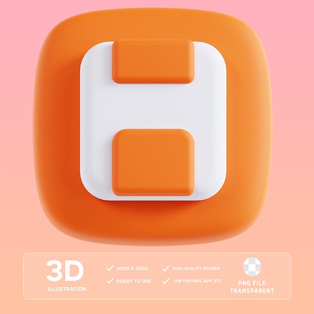 Ilustración 3D guardada en PSD
