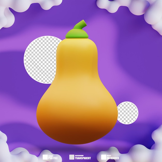 Ilustración en 3D de la guayaba de agua 3