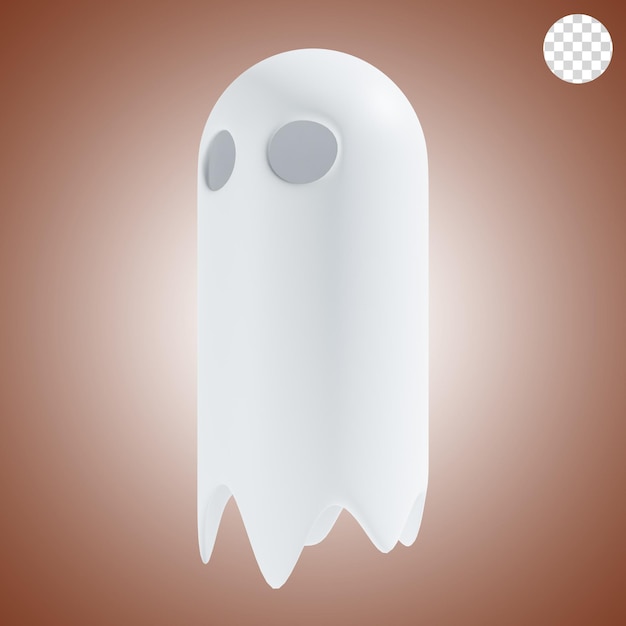 Ilustración 3d de halloween fantasma