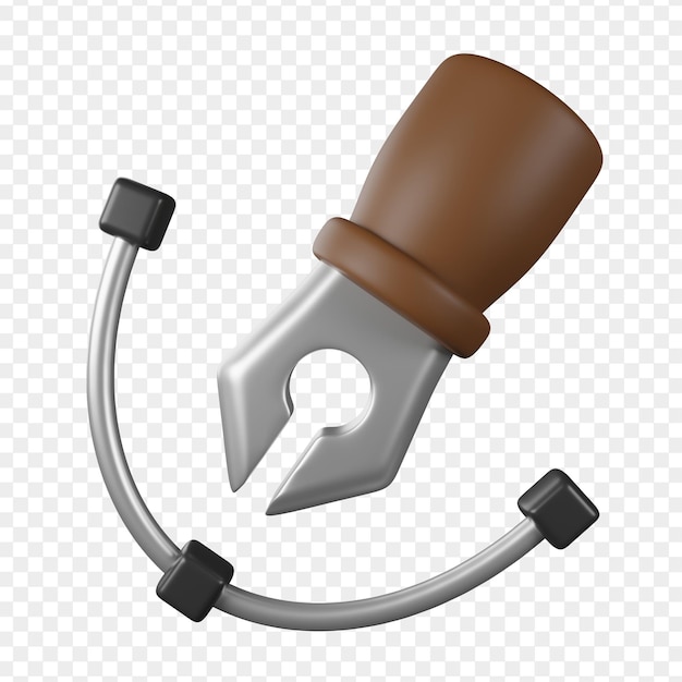 Ilustración 3D de la herramienta de pluma