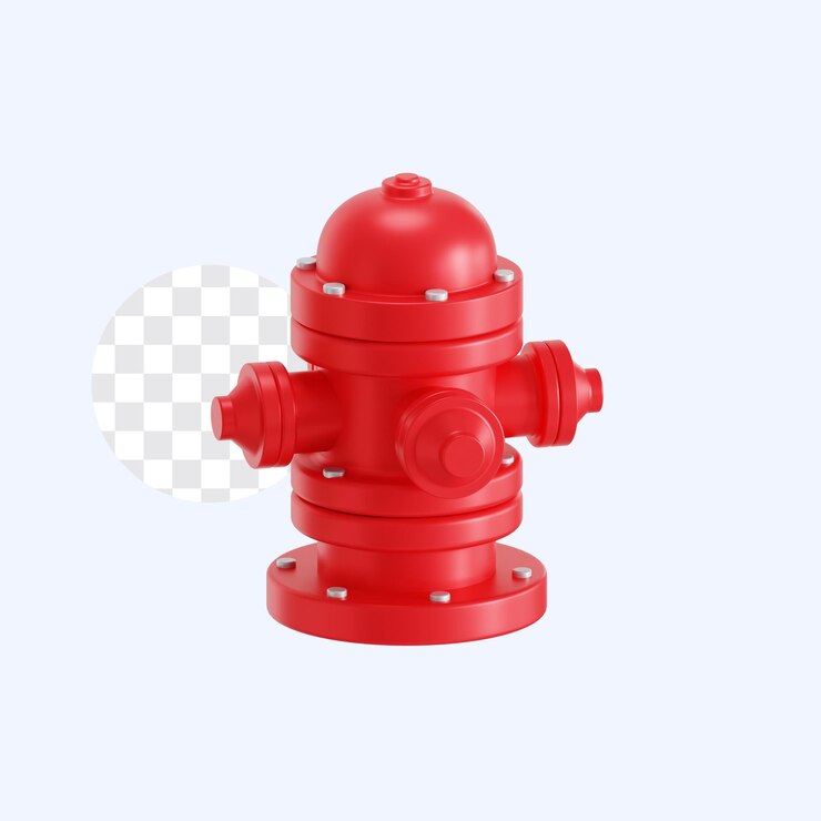 PSD ilustración en 3d del hidrante