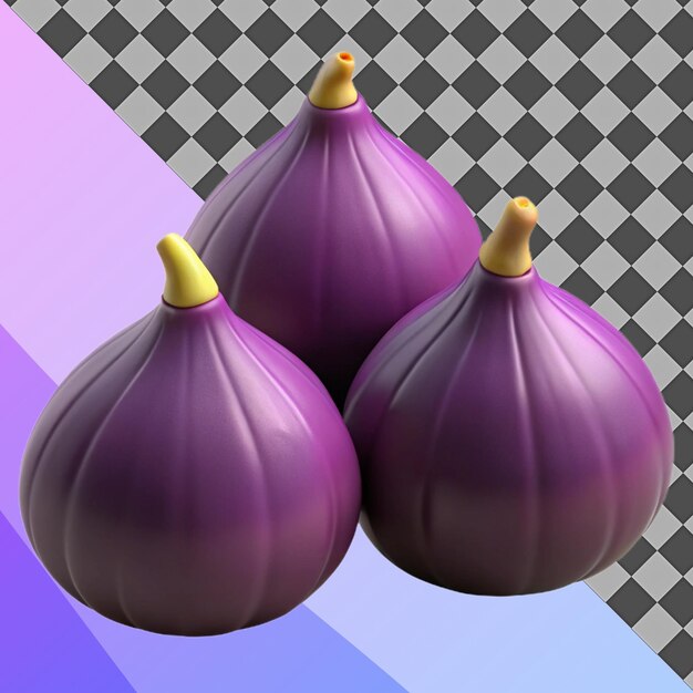 Ilustración en 3D de los higos púrpuras