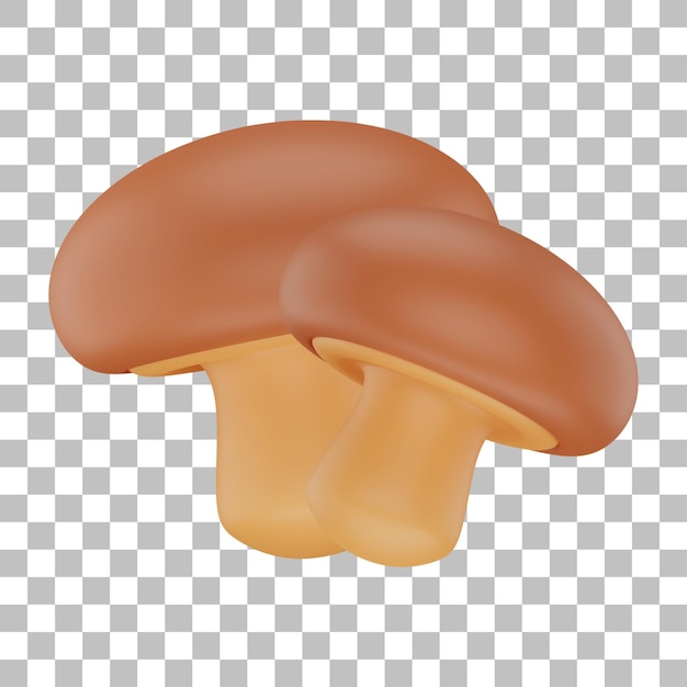Ilustración 3D de hongos