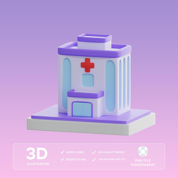 Ilustración 3D del hospital PSD