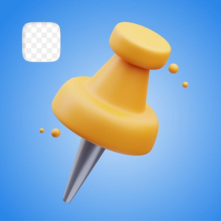 PSD ilustración 3d de icono de alfiler de regreso a la escuela