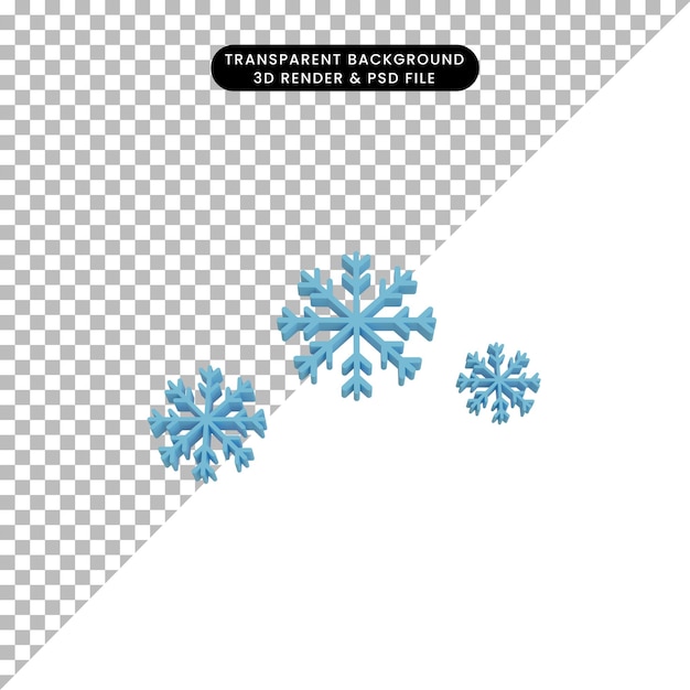 PSD ilustración 3d icono de clima nieve