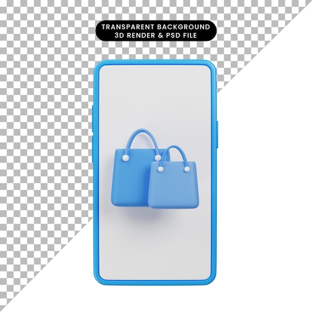 Ilustración 3D del icono de finanzas en el renderizado 3D