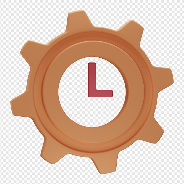 PSD ilustración 3d del icono de gestión del tiempo psd