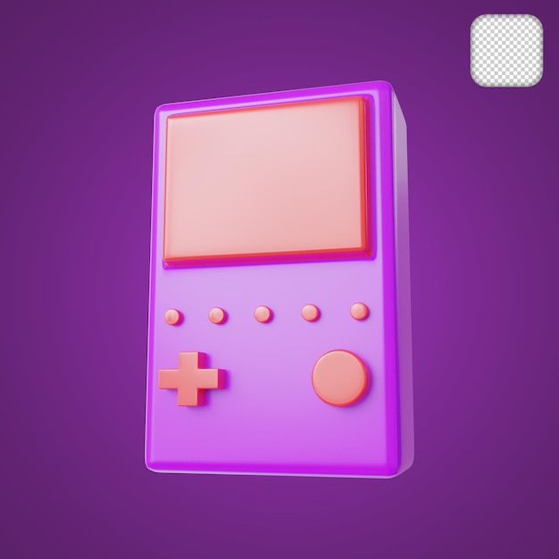 PSD ilustración 3d del icono del juego