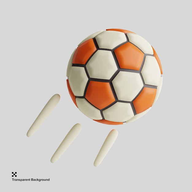 PSD ilustración 3d del icono de la pelota