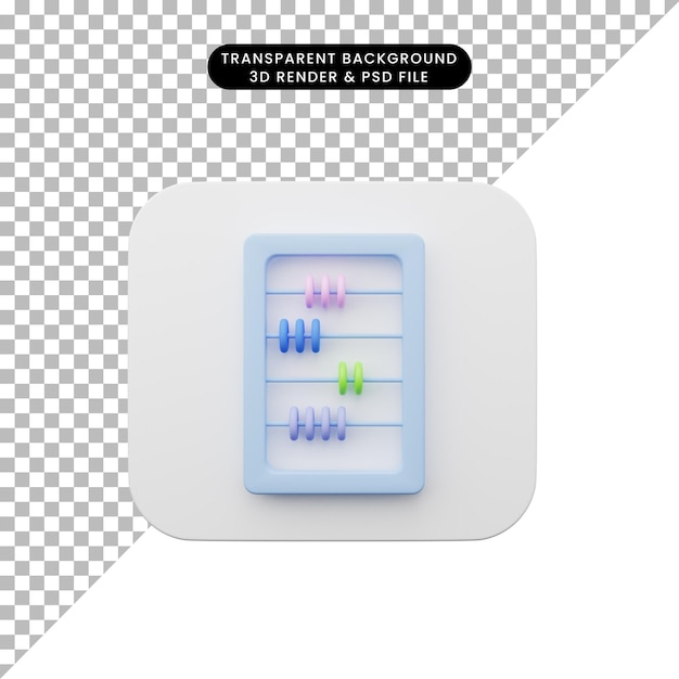 Ilustración 3d del icono simple de interfaz de usuario de elemento de interfaz de usuario