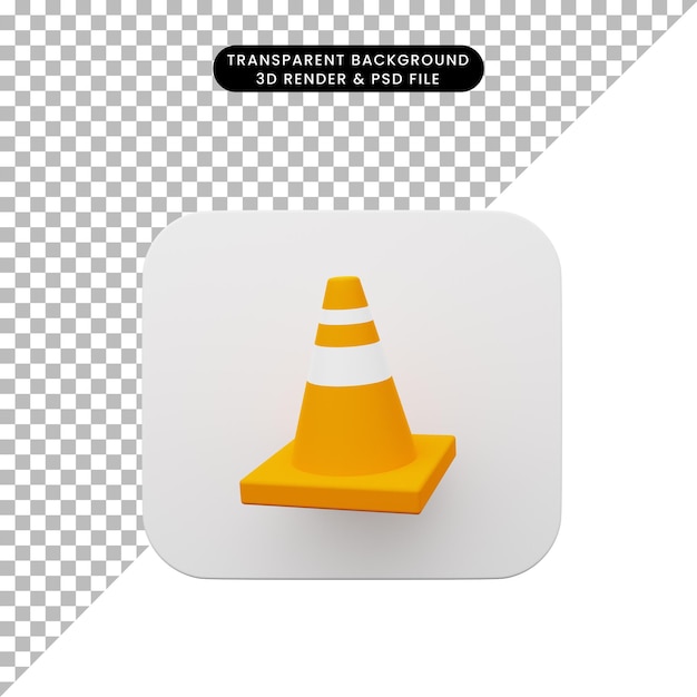 Ilustración 3d del icono simple de interfaz de usuario de elemento de interfaz de usuario