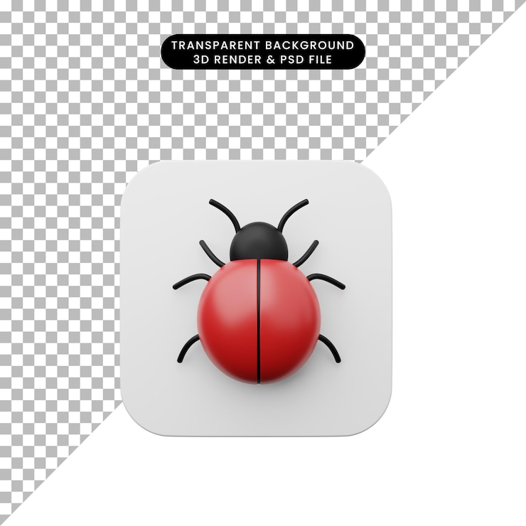 PSD ilustración 3d del icono simple de interfaz de usuario de elemento de interfaz de usuario