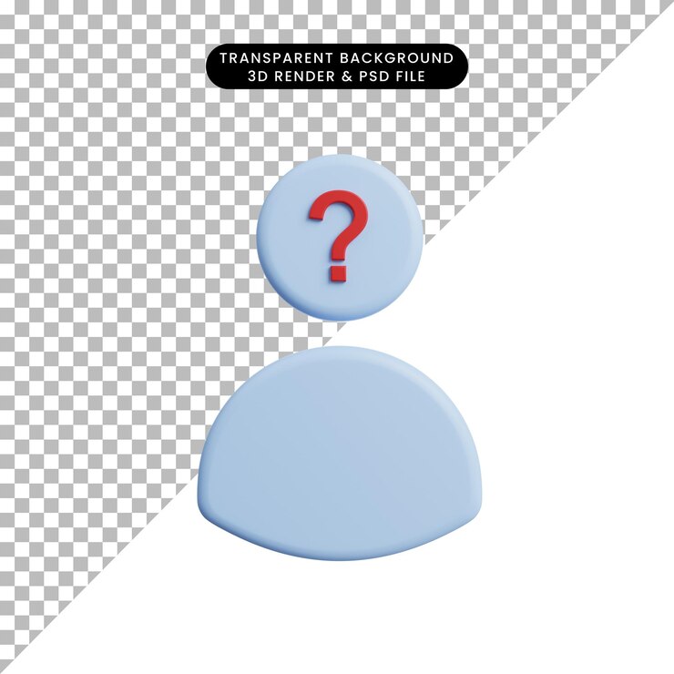 PSD ilustración 3d icono simple web elementos esenciales icono de personas