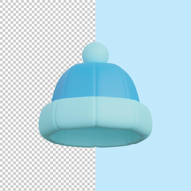 PSD ilustración 3d de icono de sombrero de punto