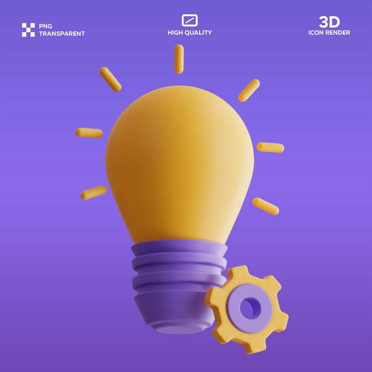 PSD ilustración en 3d de la idea de psd