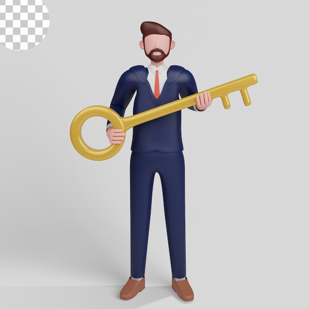 Ilustración 3D. Ilustración del concepto clave