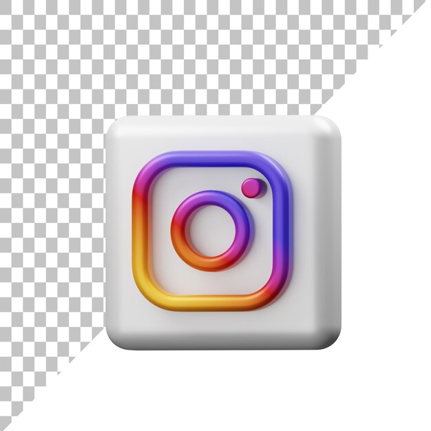 Ilustración 3d de instagram