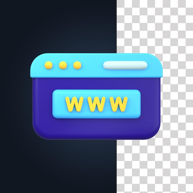 Ilustración 3D de Internet