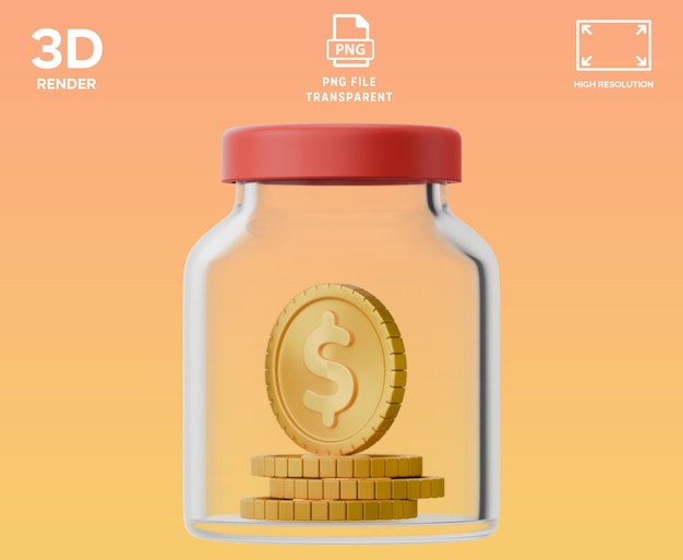 Ilustración en 3D de la jarra