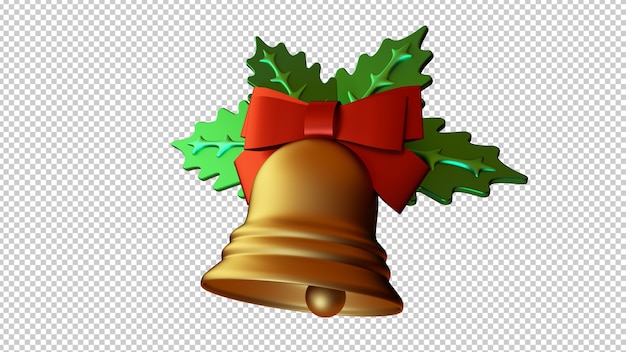 PSD ilustración 3d jingle bells aislado