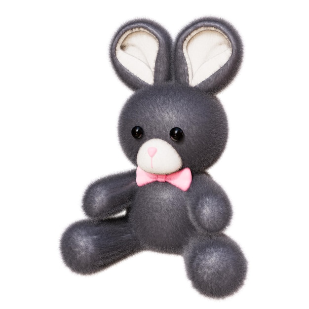 Ilustración 3D de juguetes de peluche muy bonitos