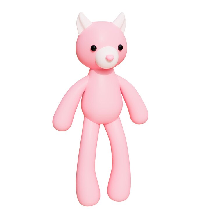 PSD ilustración 3d de juguetes de peluche muy bonitos