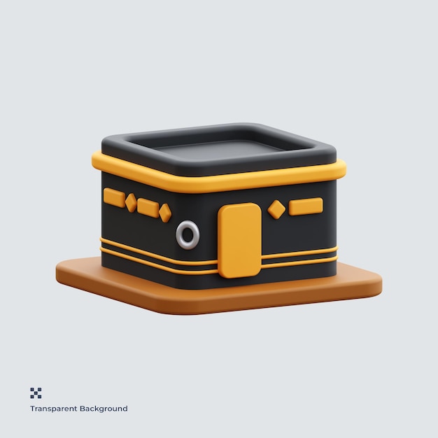 PSD ilustración 3d de kaaba