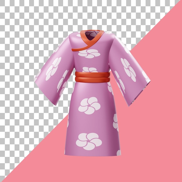 PSD ilustración 3d de kimono