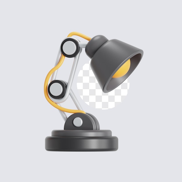 Ilustración 3D de la lámpara de oficina