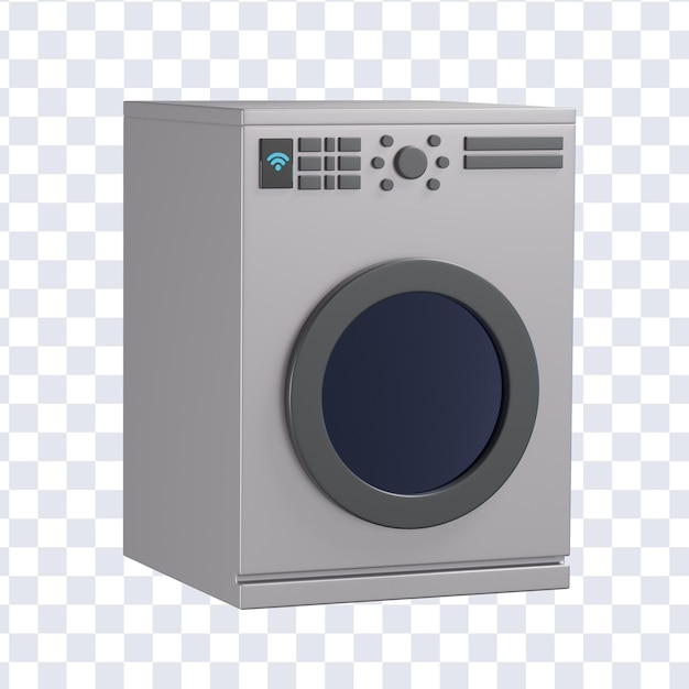 Ilustración 3d de lavadora