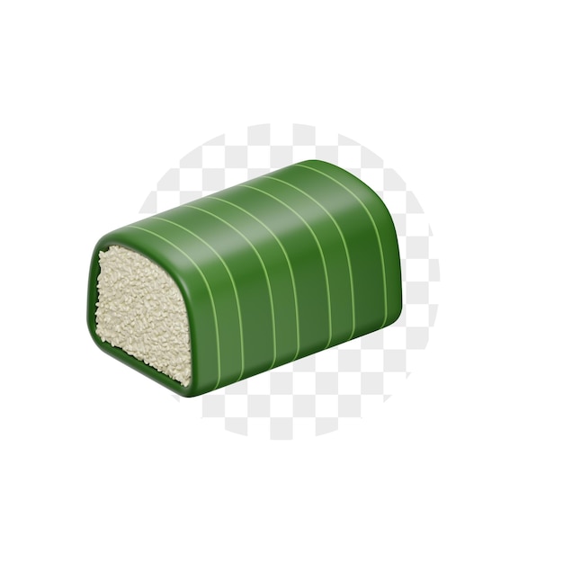 Ilustración en 3D de Lemper Ayam