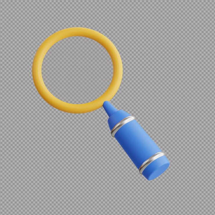 PSD ilustración 3d de la lente