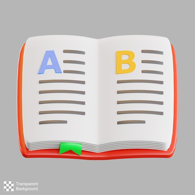 ILUSTRACIÓN 3D DEL LIBRO EN INGLÉS