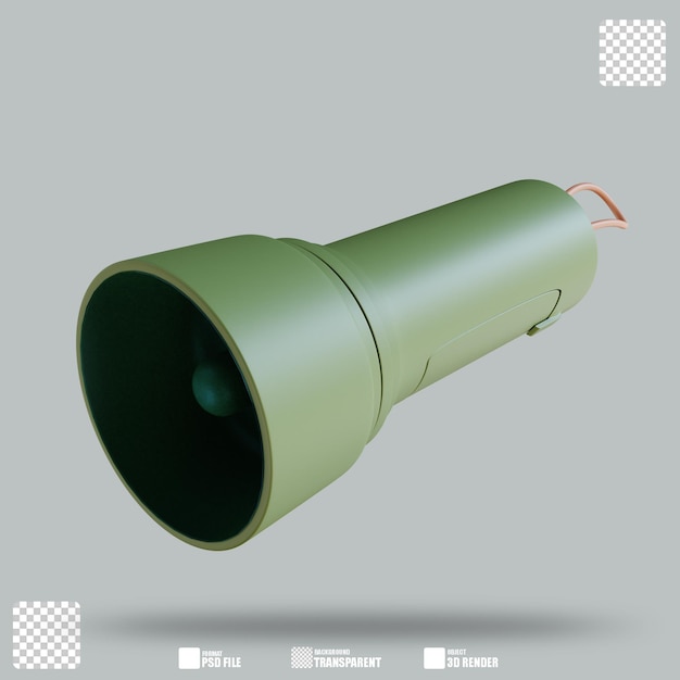 Ilustración 3D linterna 3