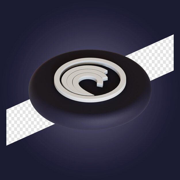 Ilustración 3d del logotipo del símbolo de criptomoneda BitTorrent