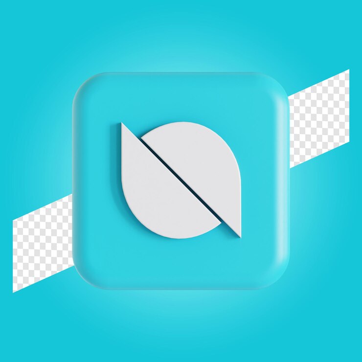 PSD ilustración 3d del logotipo del símbolo de criptomoneda de ontología